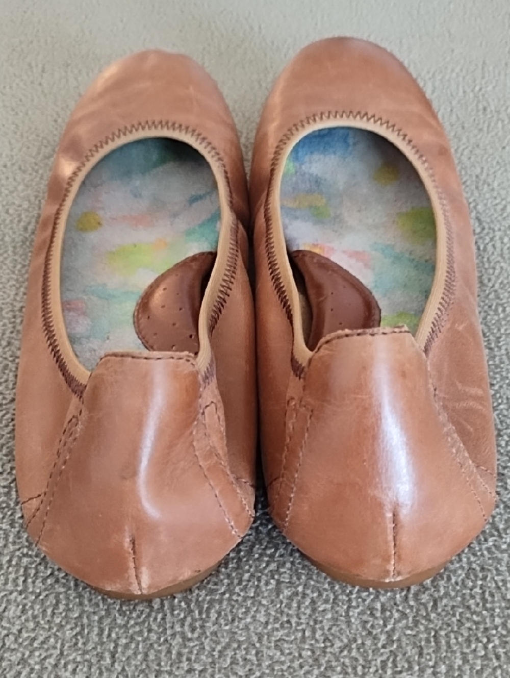 Born Julianne Ballet Flats Women's Size 8.5 Medium Leather Comfort Mid Brown - Picture 3 of 7